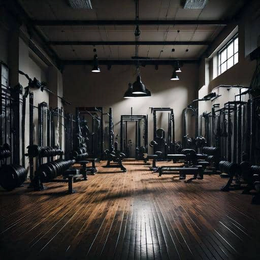 espace musculation de la salle de sport